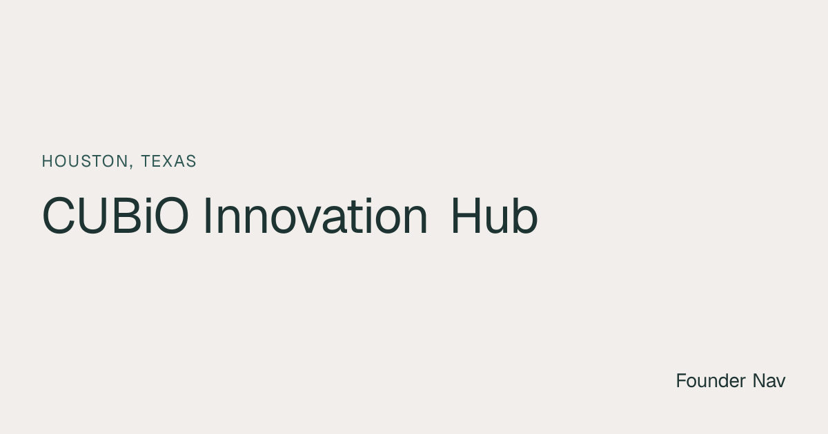 CUBiO Innovation Hub | Founder Nav