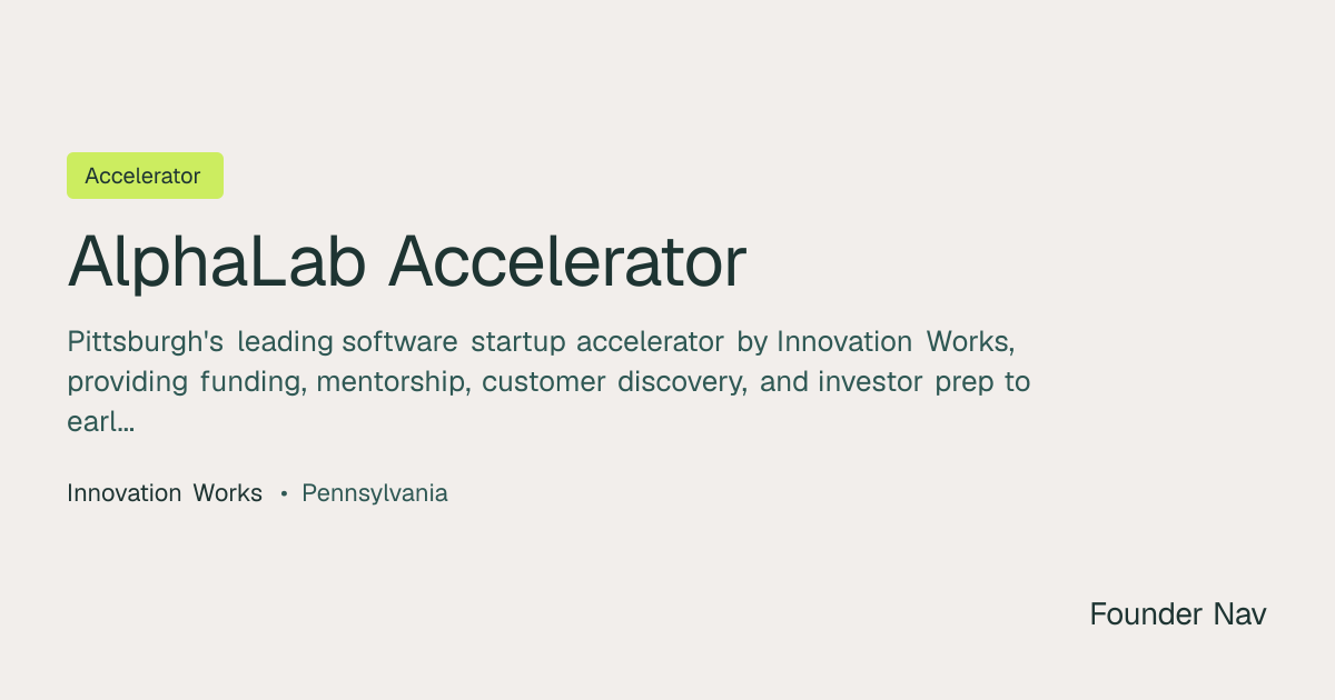 AlphaLab Accelerator | Founder Nav