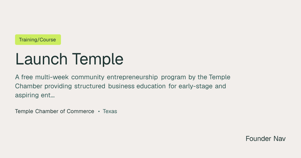 Launch Temple | Founder Nav