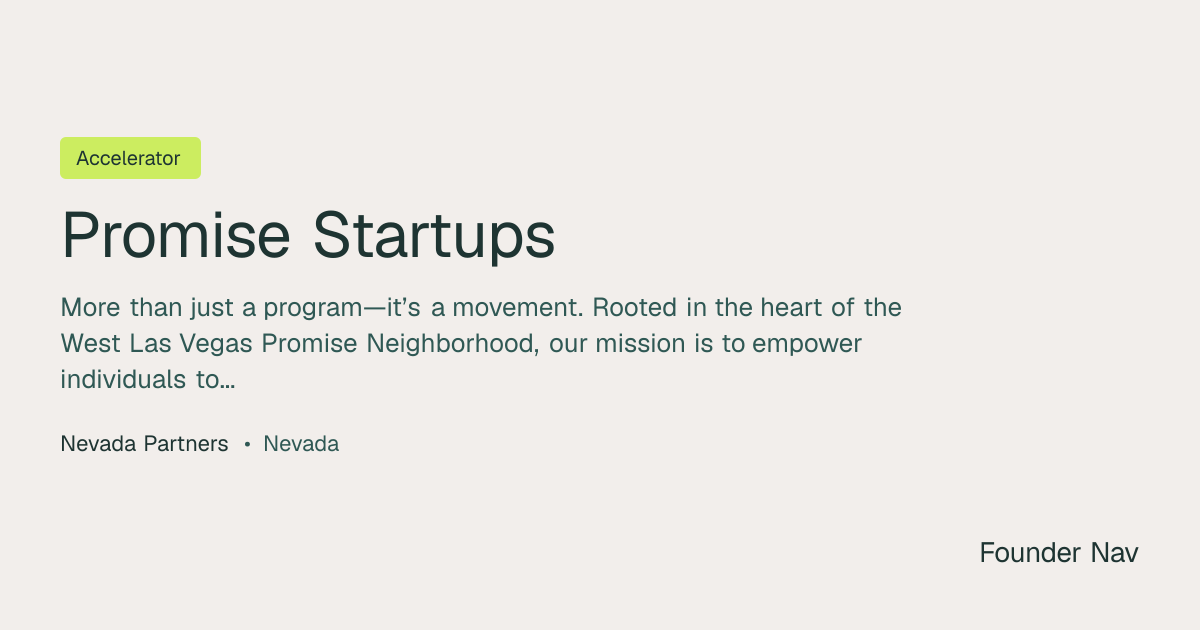 Promise Startups | Founder Nav